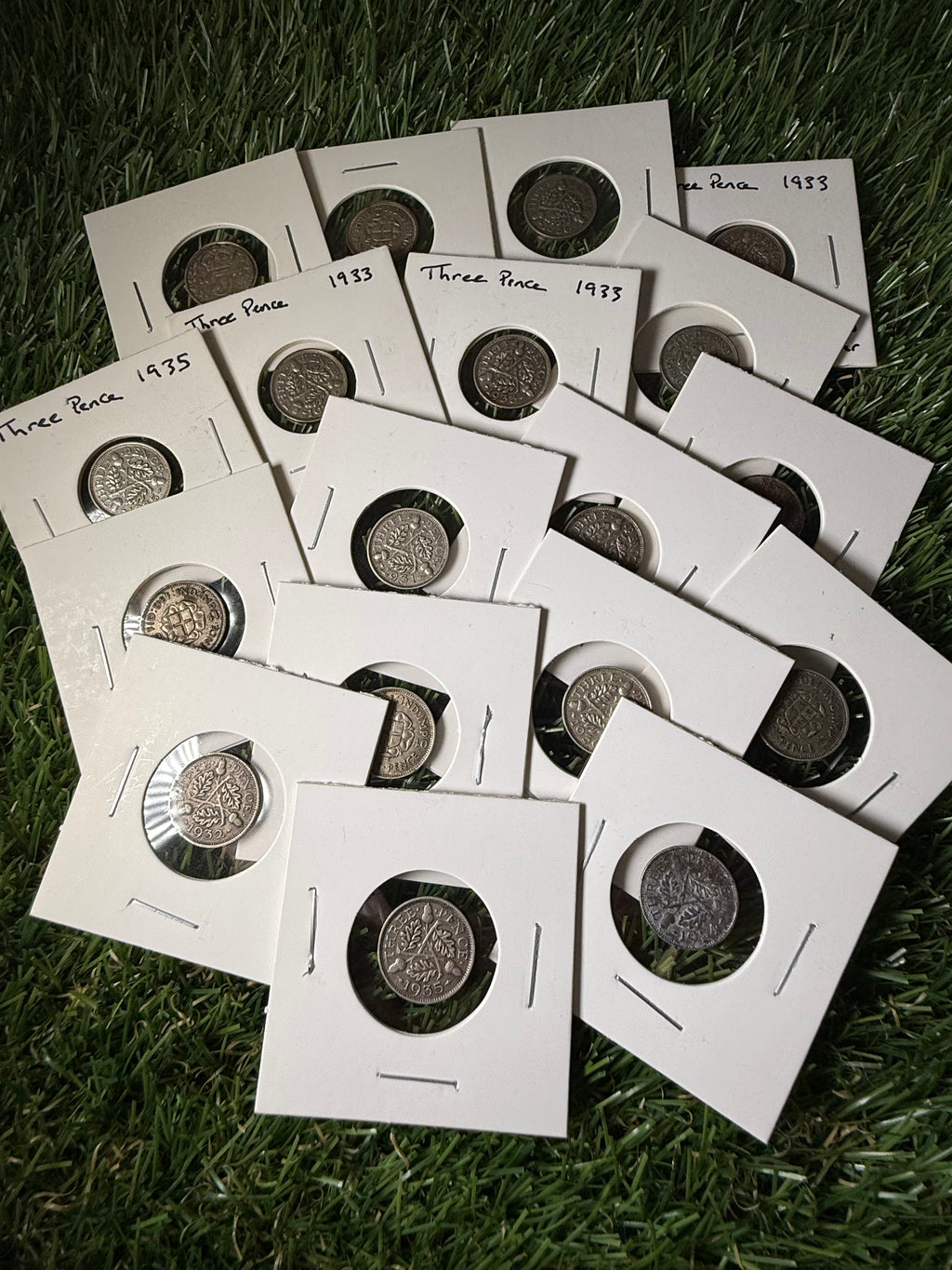 Six Pence Coins Various Years either 92.5% or 50% Silver content Year Dependant.