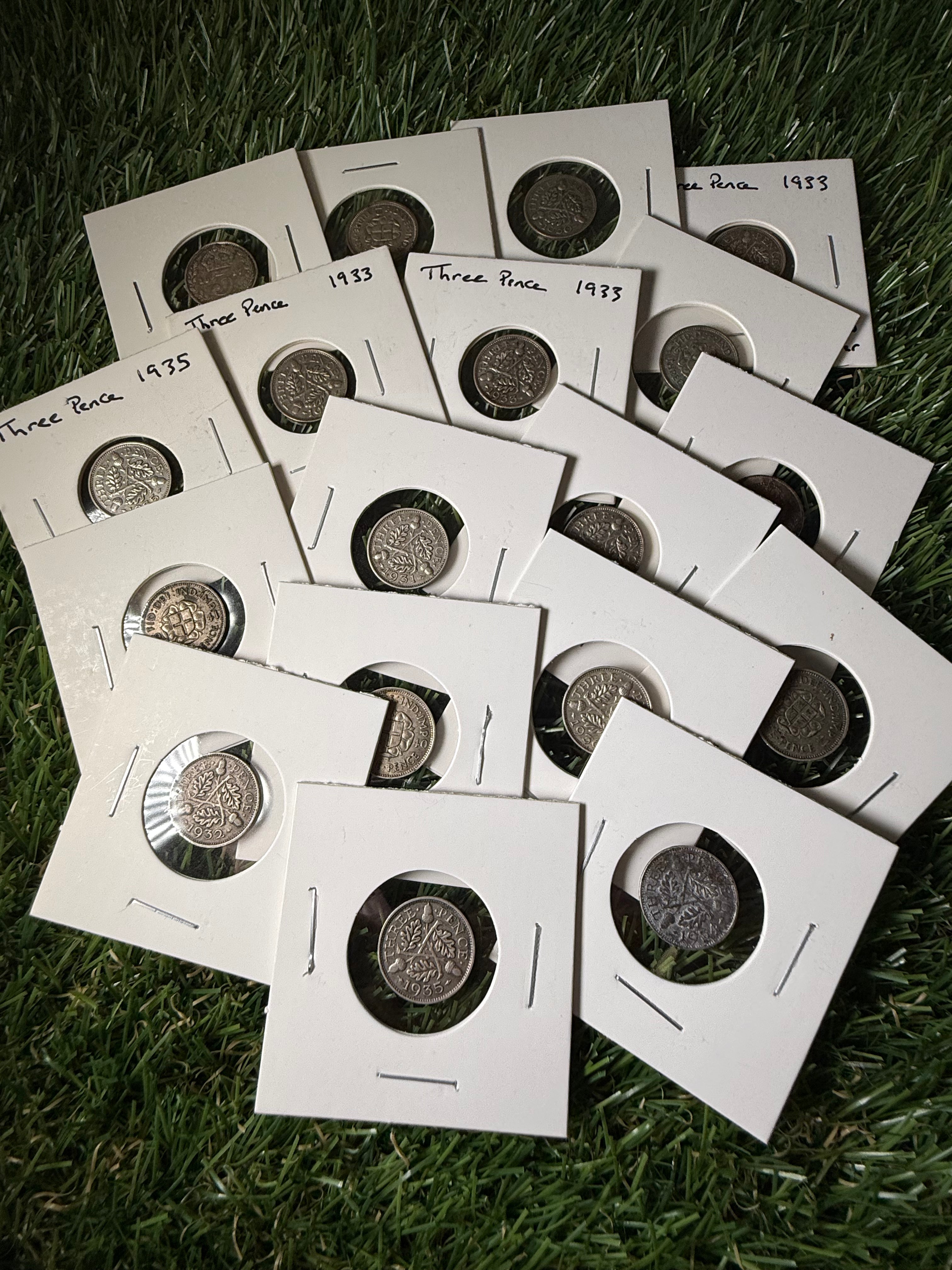 Six Pence Coins Various Years either 92.5% or 50% Silver content Year Dependant.