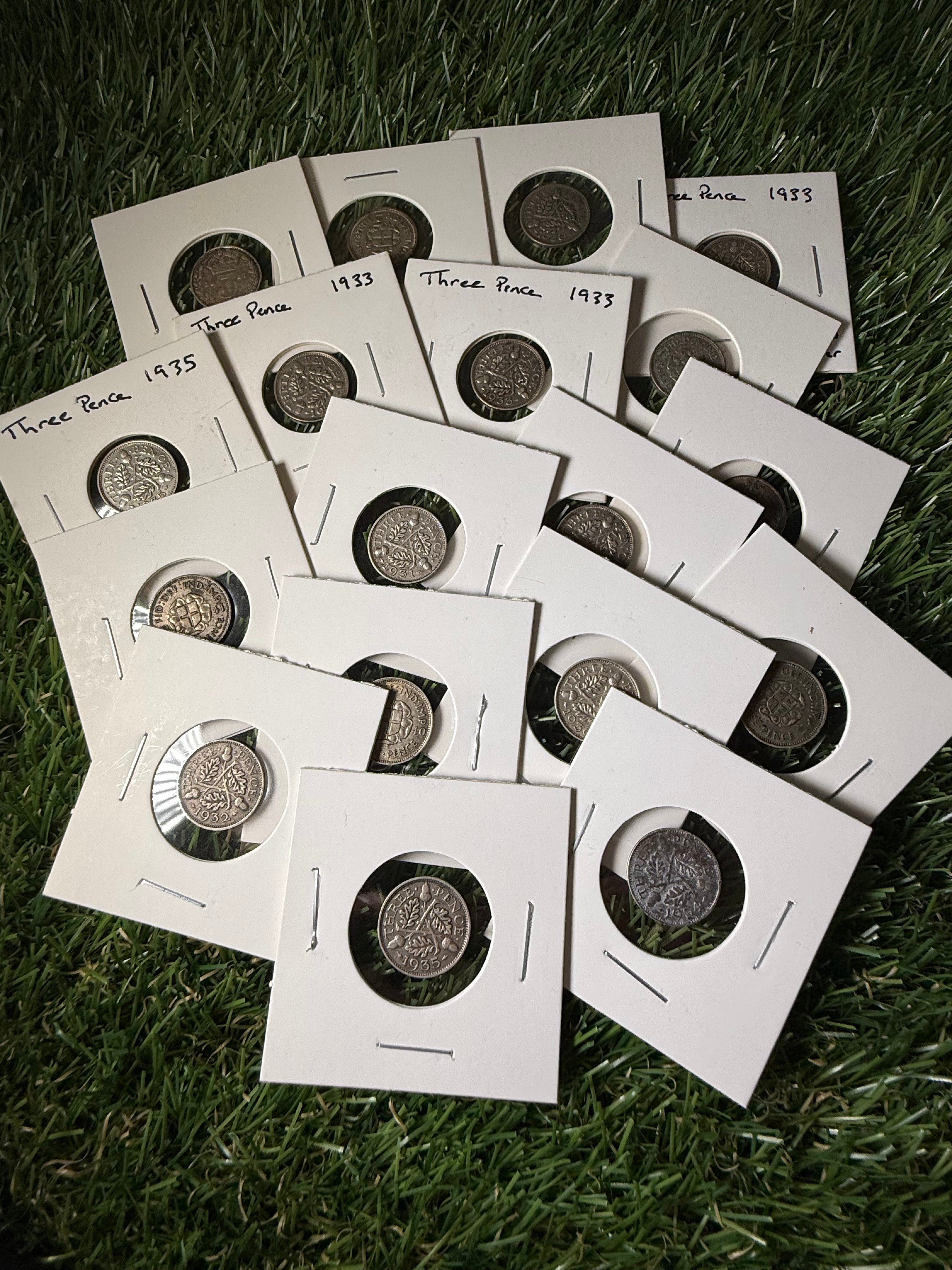 Six Pence Coins Various Years either 92.5% or 50% Silver content Year Dependant.