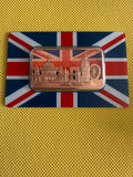 1oz fine Copper with Colourised London Cityscape with Union Jack on Card with COA limited to 1000