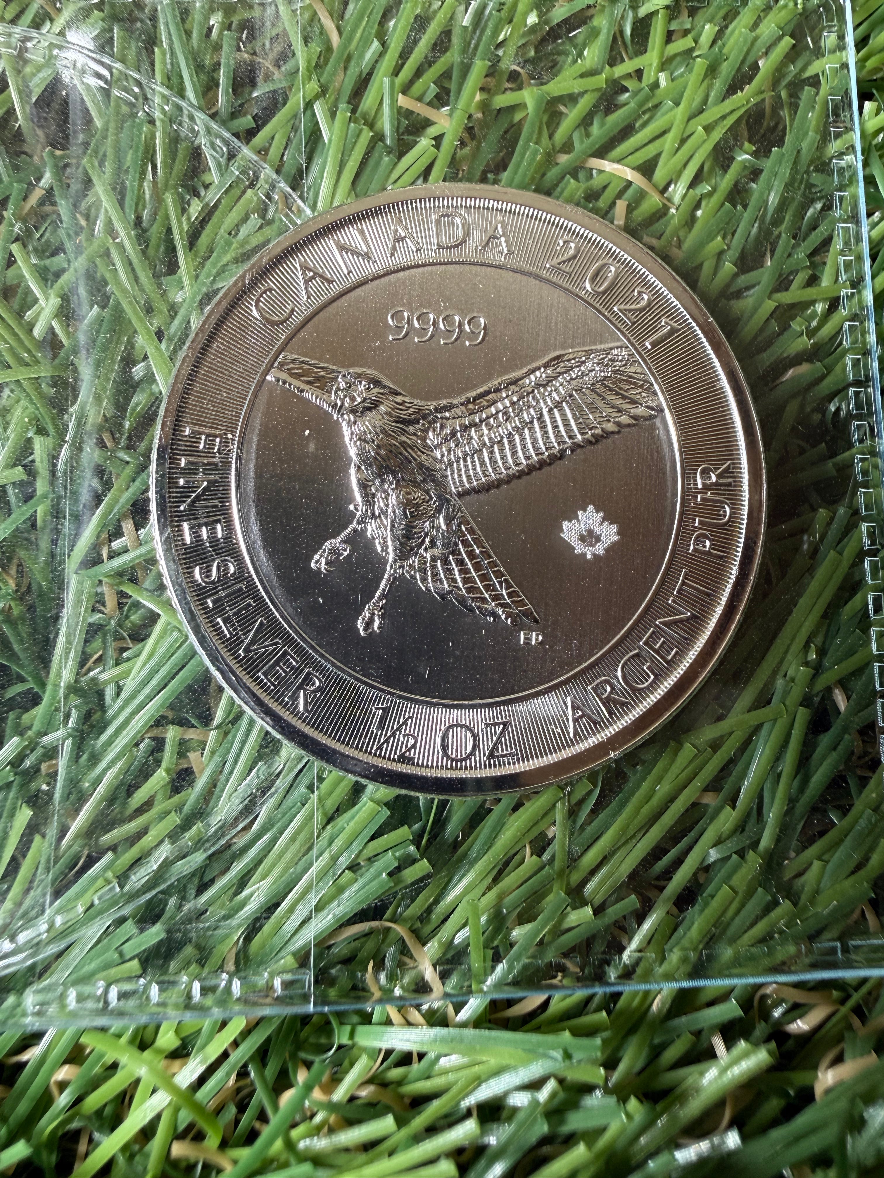 2021 0.5oz 999.9 Fine Silver Royal Canadian Mint RCM Bird of Prey