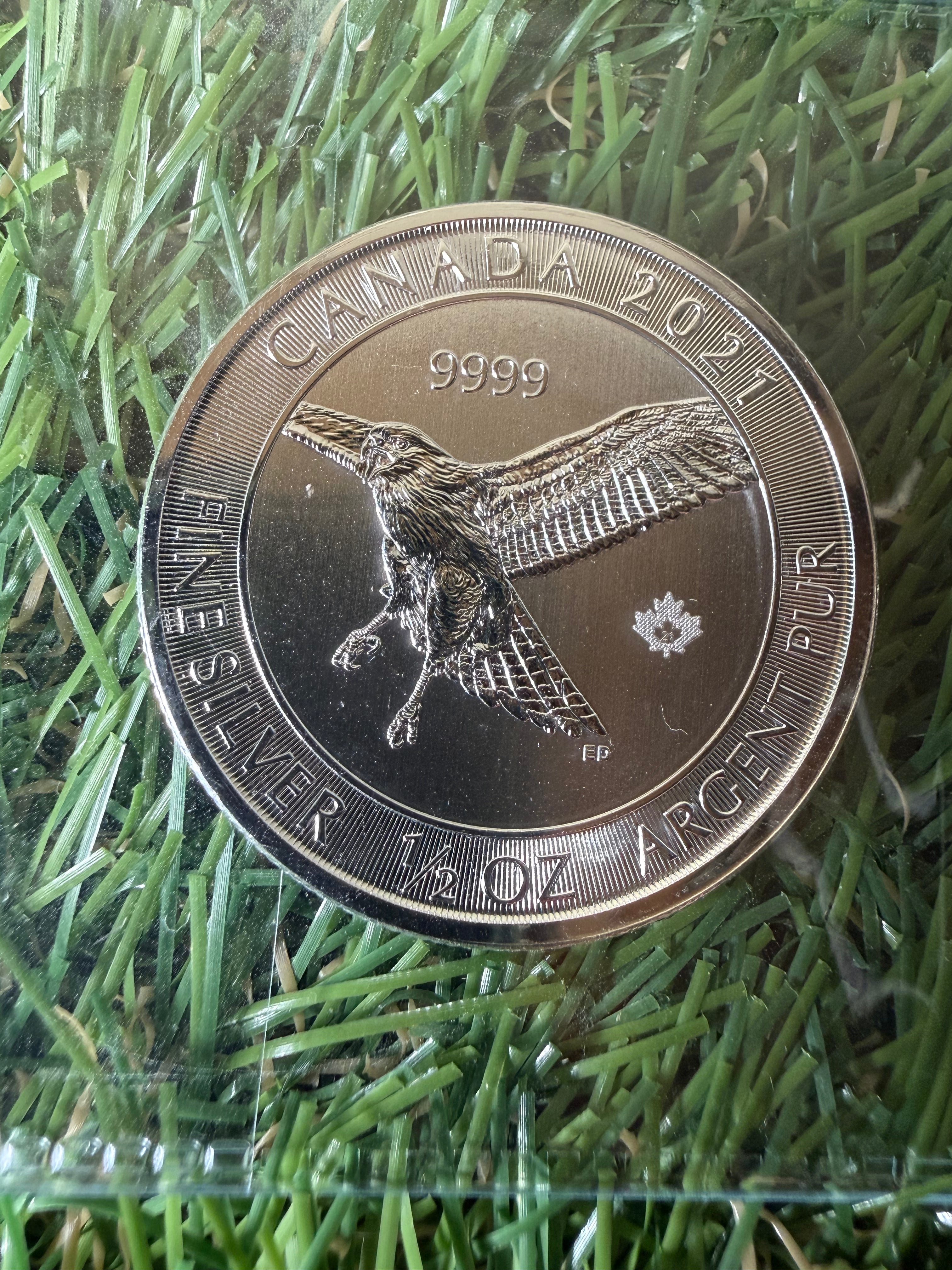 2021 0.5oz 999.9 Fine Silver Royal Canadian Mint RCM Bird of Prey