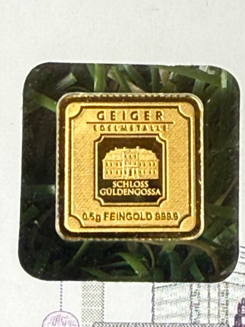 Geiger 0.5 gram Fine Gold Bar in Protective Case limited edition 501/2500