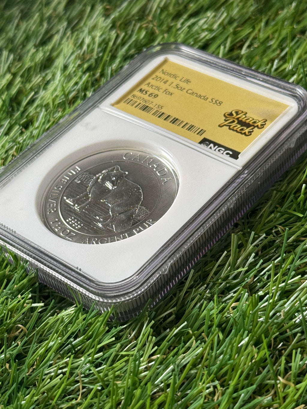 2014 Canada $8 Arctic Fox 1.5 oz Fine 999 Silver Coin NGC Graded MS69