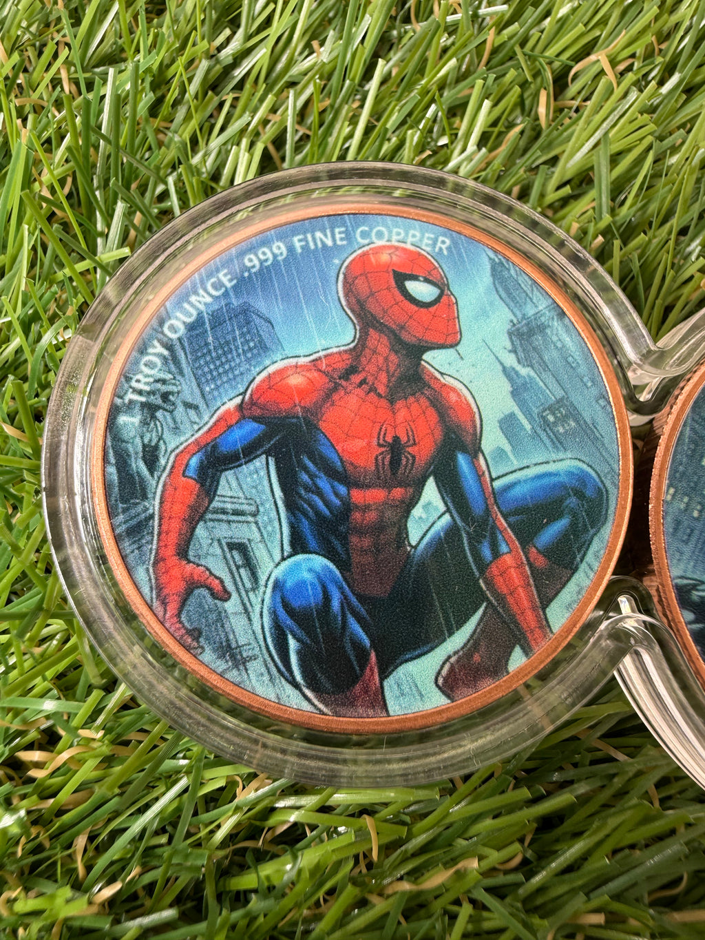 Dual Battle Sets Series  2 x 1 oz Spider Man vs Venom Copper Medals in infinity Capsule