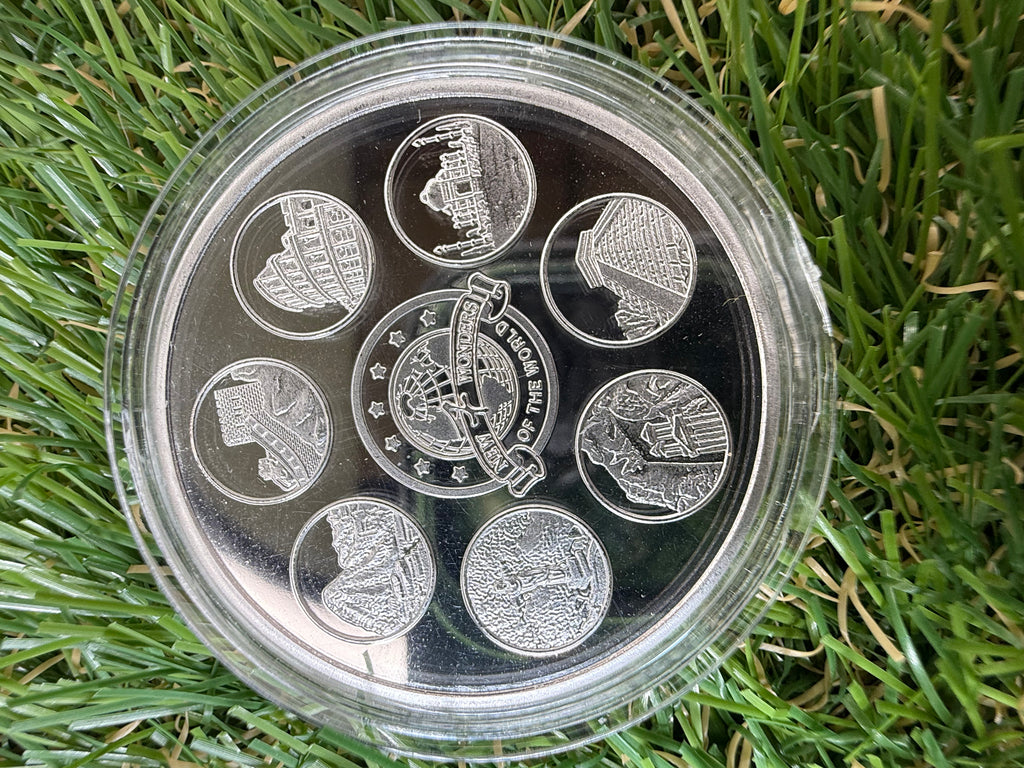 7 Wonders of the World Silver Plated Completer Coin