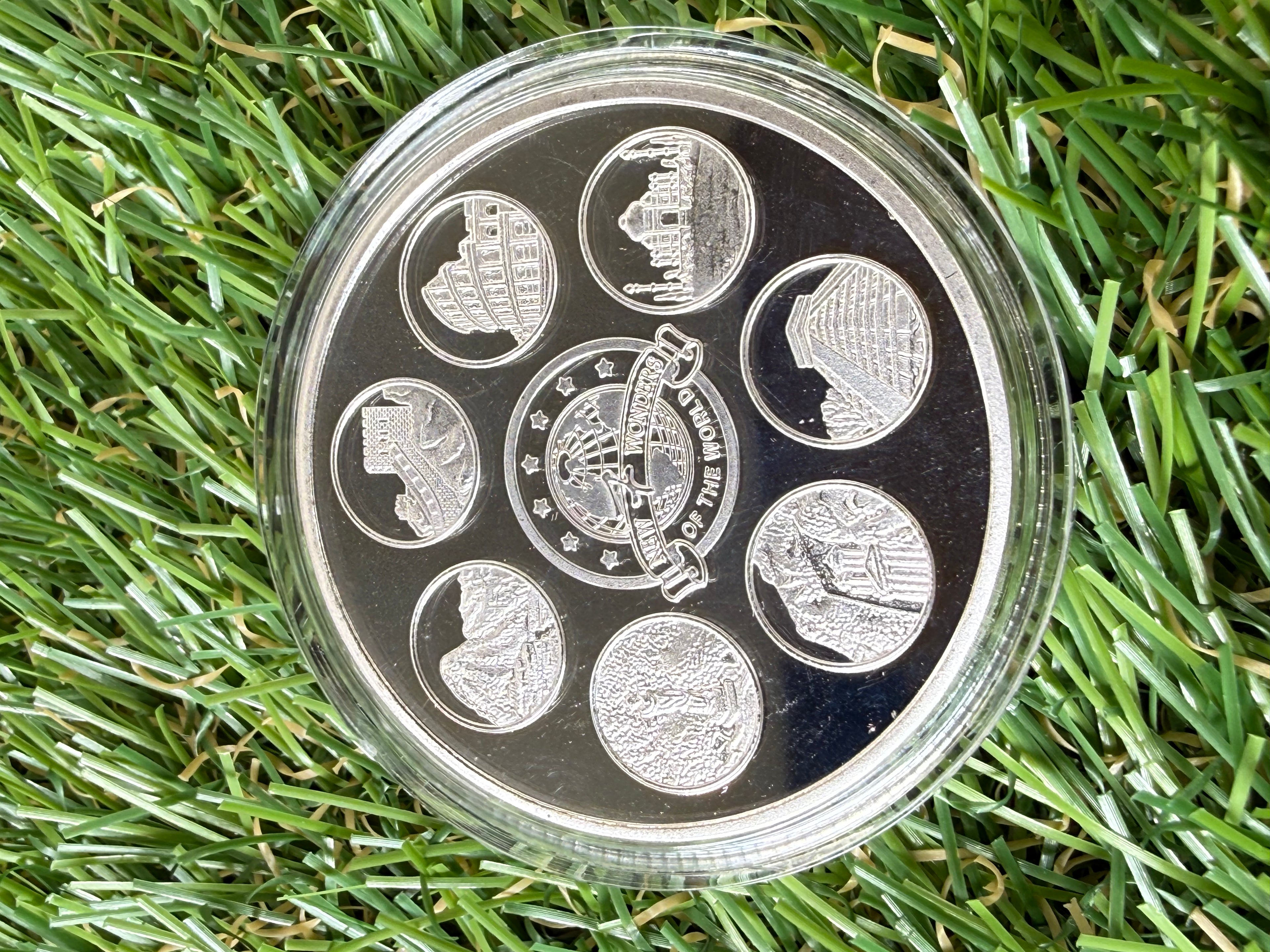 7 Wonders of the World Silver Plated Completer Coin