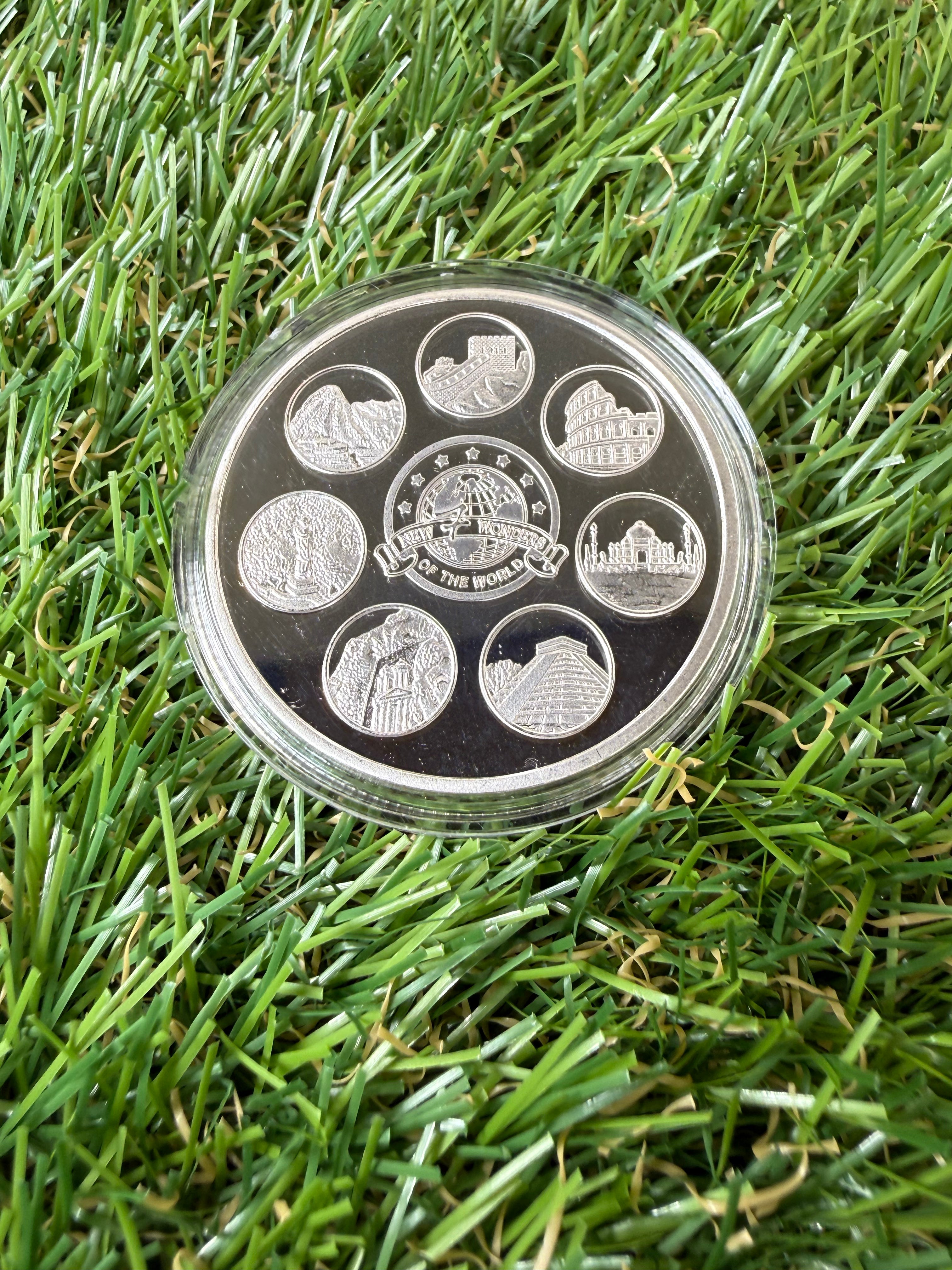 7 Wonders of the World Silver Plated Completer Coin