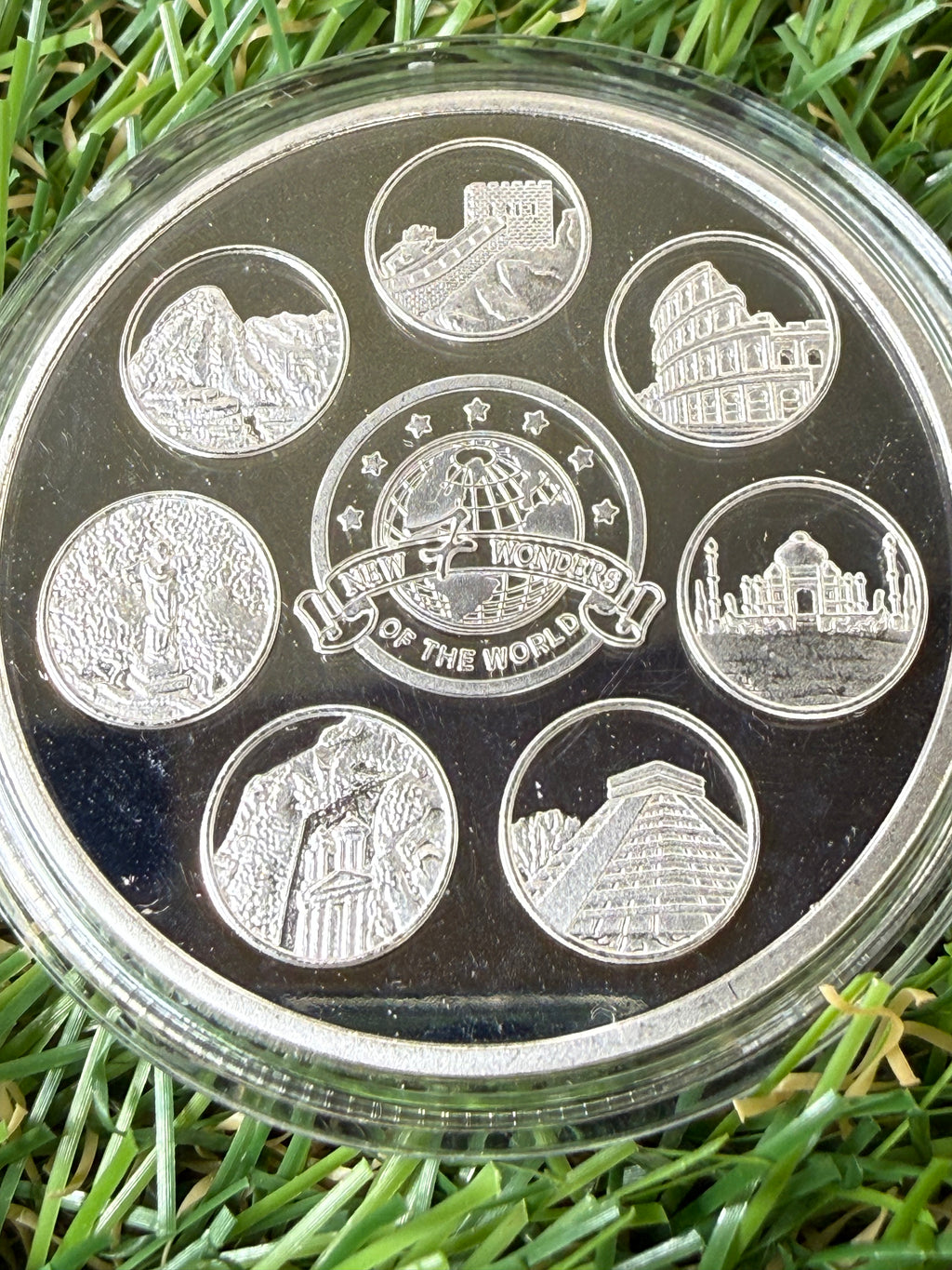 7 Wonders of the World Silver Plated Completer Coin