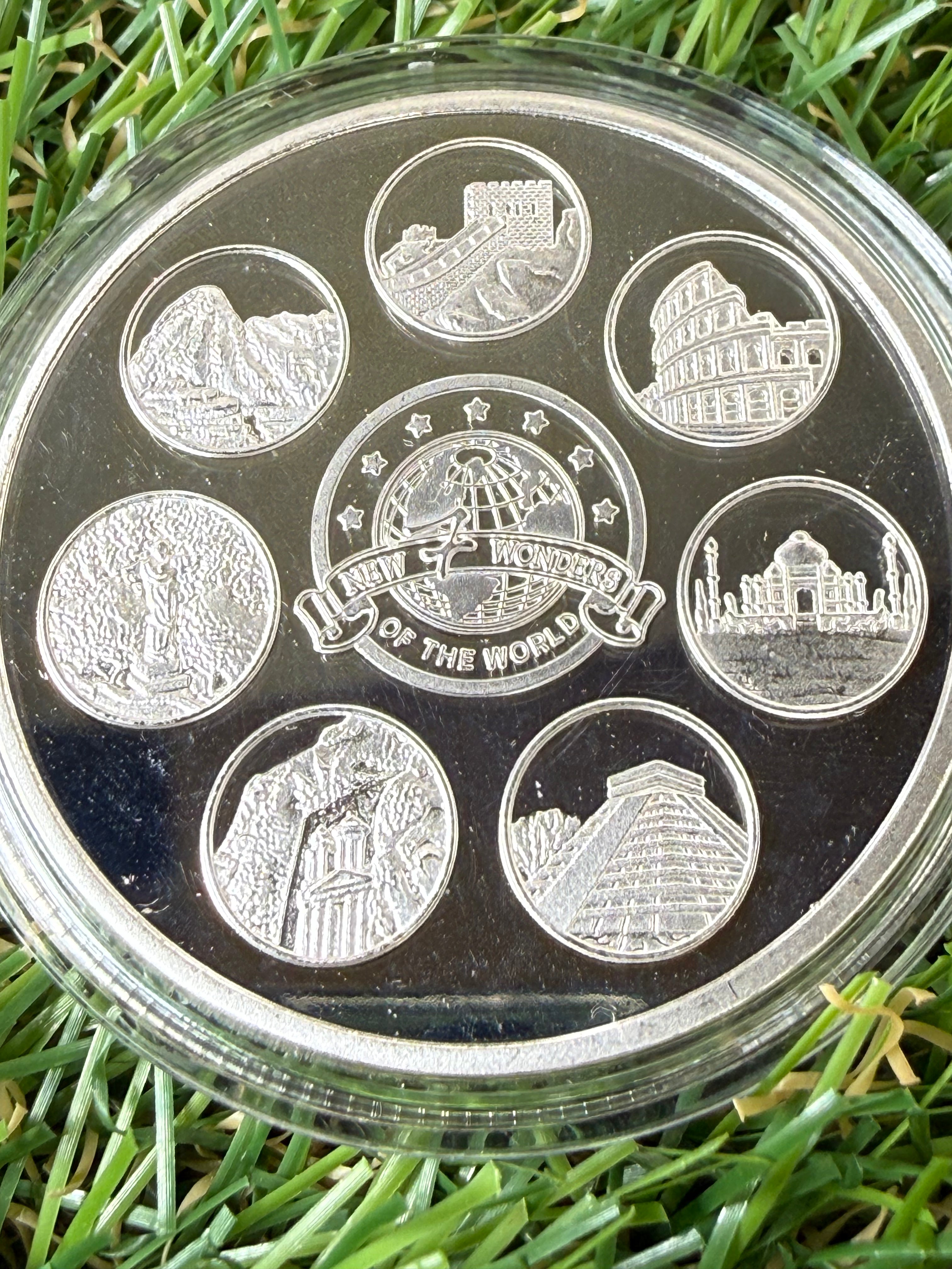 7 Wonders of the World Silver Plated Completer Coin