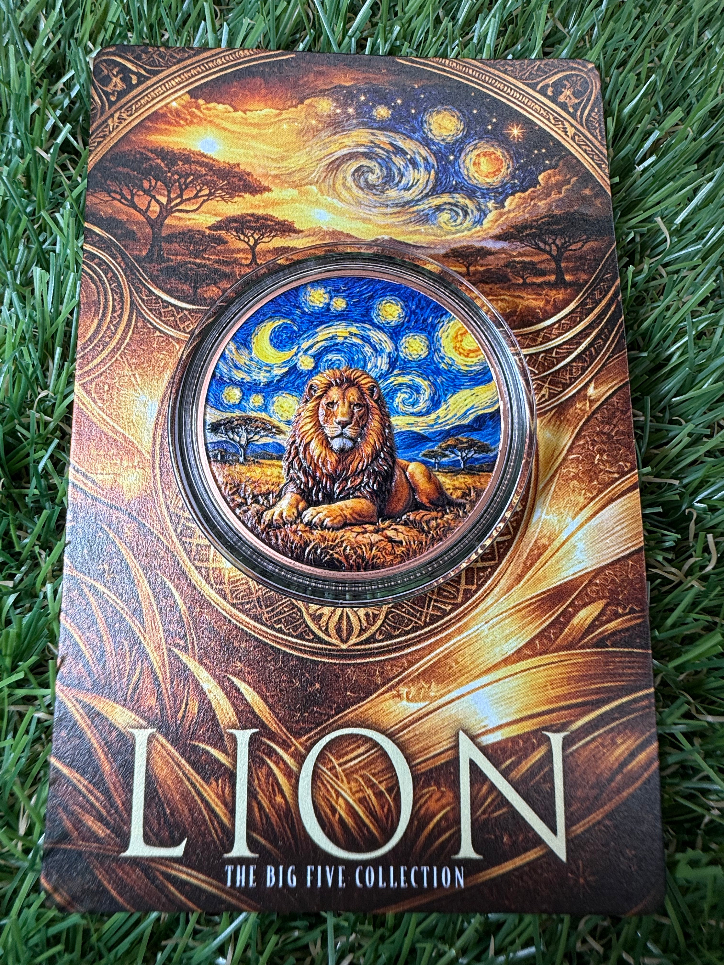 2026 African Big 5 Starry Night Fusion 1 oz LION .999 Copper in Blister