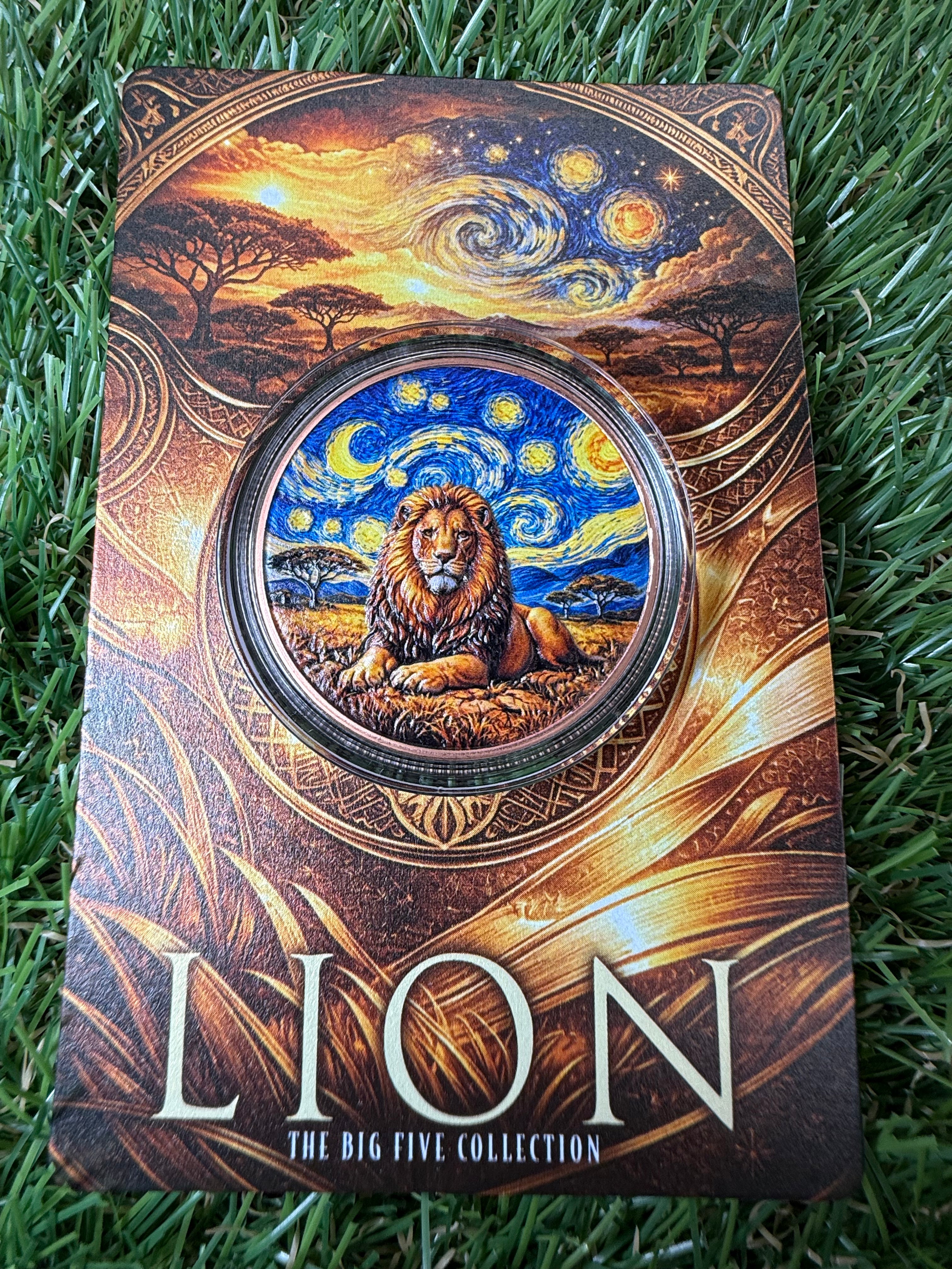 2026 African Big 5 Starry Night Fusion 1 oz LION .999 Copper in Blister