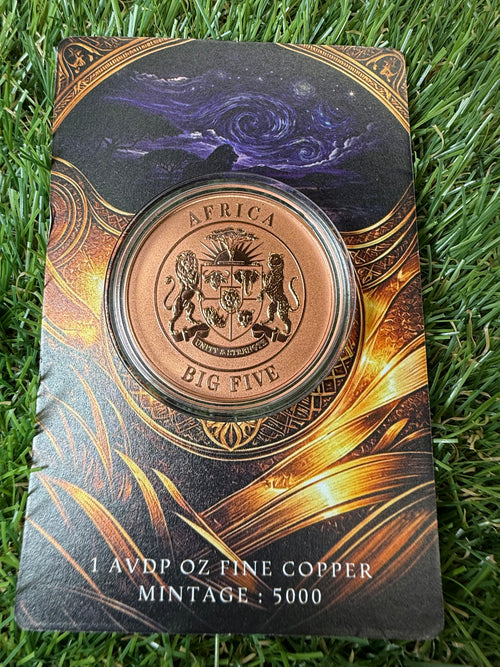 2026 African Big 5 Starry Night Fusion 1 oz LION .999 Copper in Blister