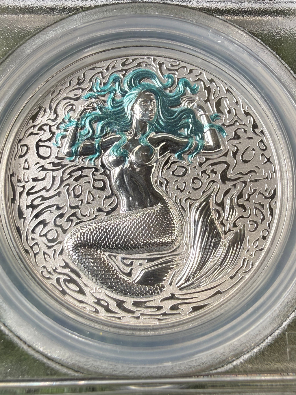 Niue Mermaid 2026 Teal Hair Colorised 1 OZ .999 Fine Silver PCGS PR70