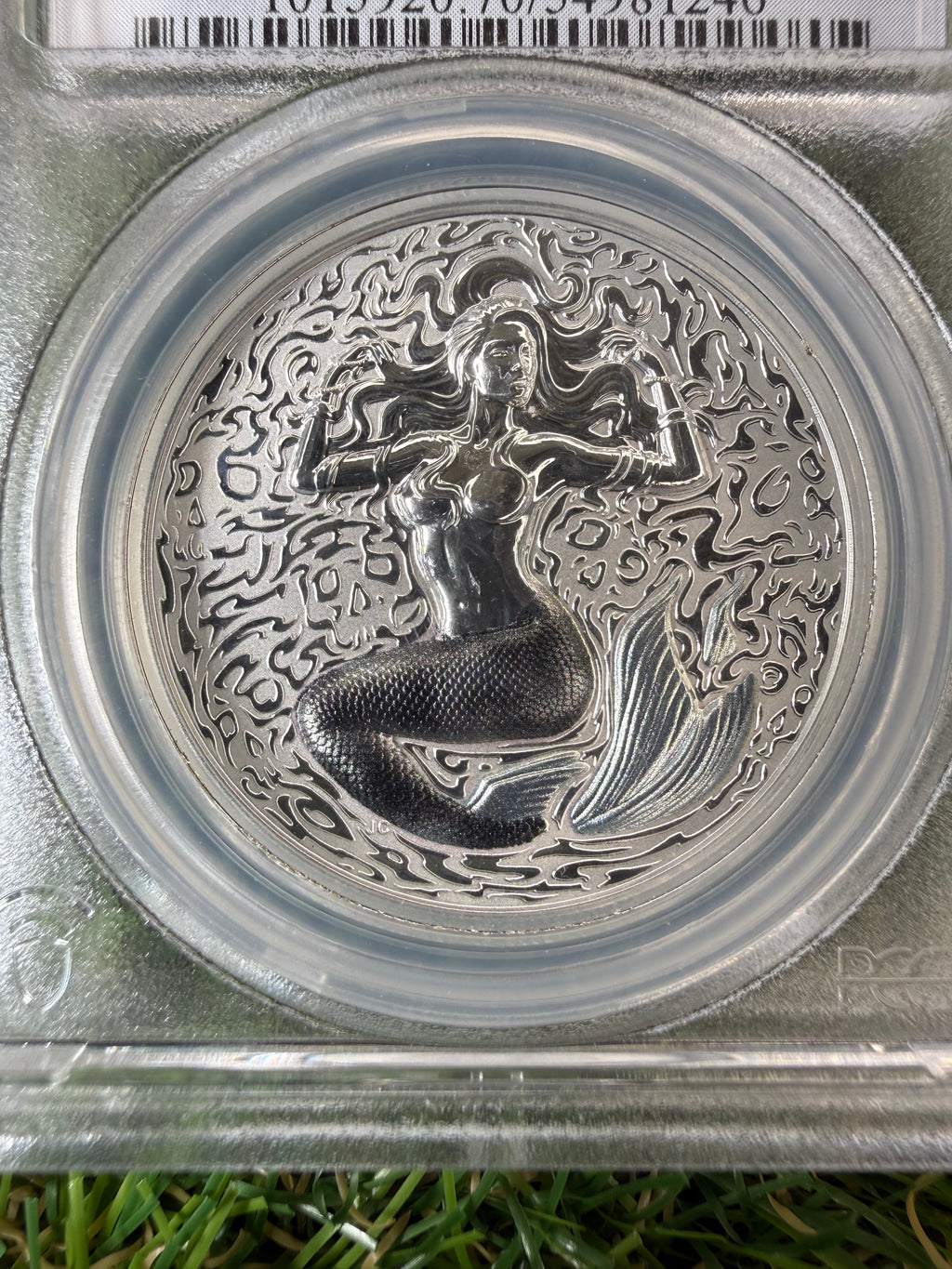 Niue Mermaid 2026 Grey/Black Tail Colourised 1 OZ .999 Fine Silver PCGS PR70