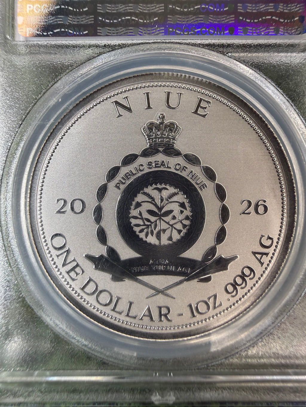Niue Mermaid 2026 Grey/Black Tail Colourised 1 OZ .999 Fine Silver PCGS PR70