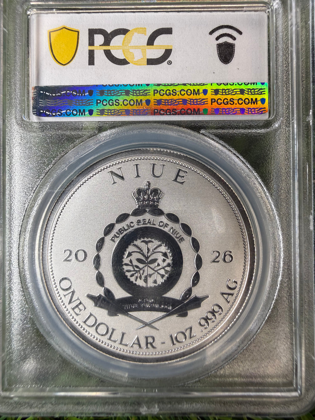 Niue Mermaid 2026 Grey/Black Tail Colourised 1 OZ .999 Fine Silver PCGS PR70