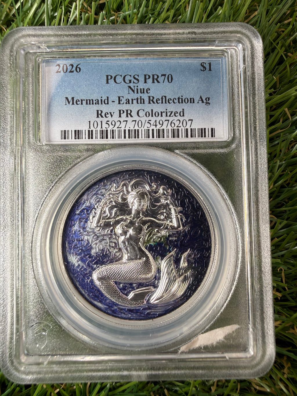 Niue Mermaid 2026 Earth Reflection 1 OZ .999 Fine Silver PCGS PR70