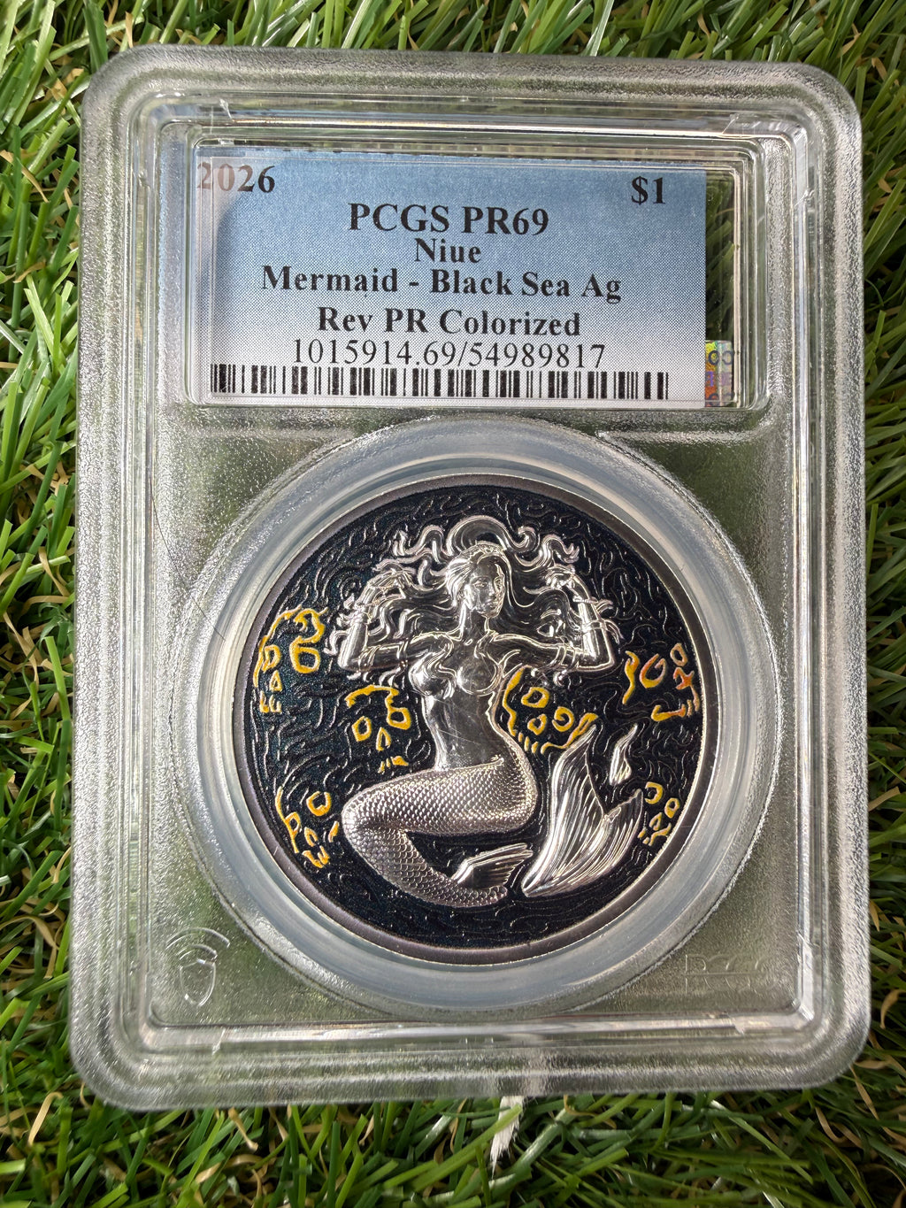 Niue Mermaid 2026 Black Sea 1 OZ .999 Fine Silver PCGS PR69