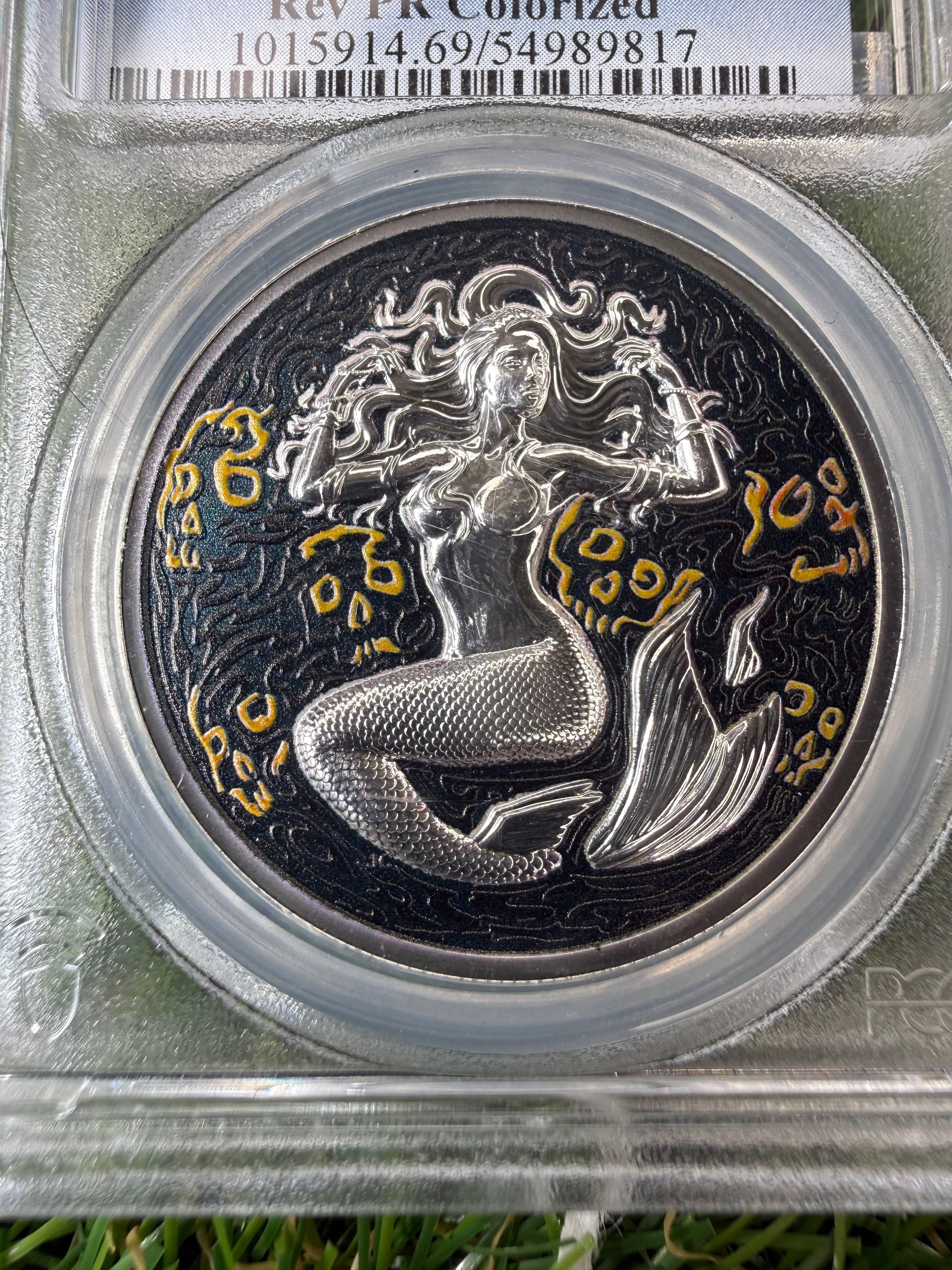 Niue Mermaid 2026 Black Sea 1 OZ .999 Fine Silver PCGS PR69