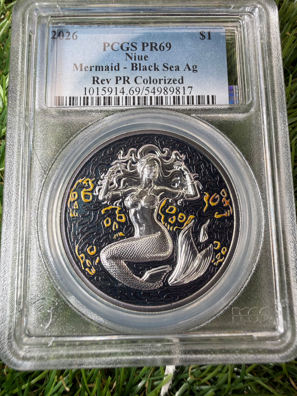 Niue Mermaid 2026 Black Sea 1 OZ .999 Fine Silver PCGS PR69
