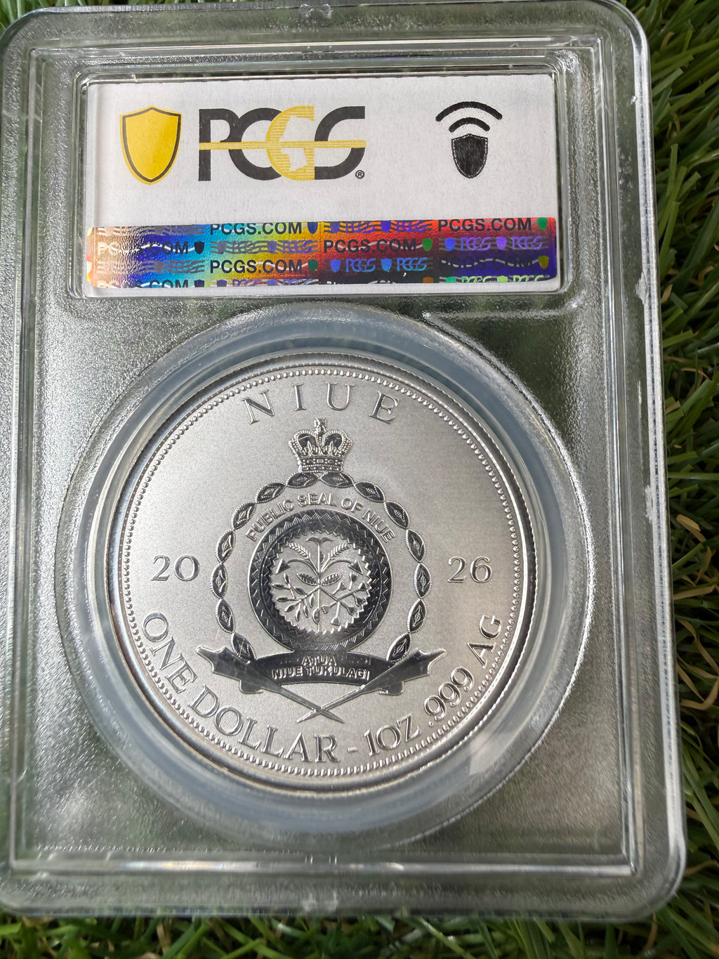 Niue Mermaid 2026 Emerald Green Hair Colourised 1 OZ .999 Fine Silver PCGS PR69