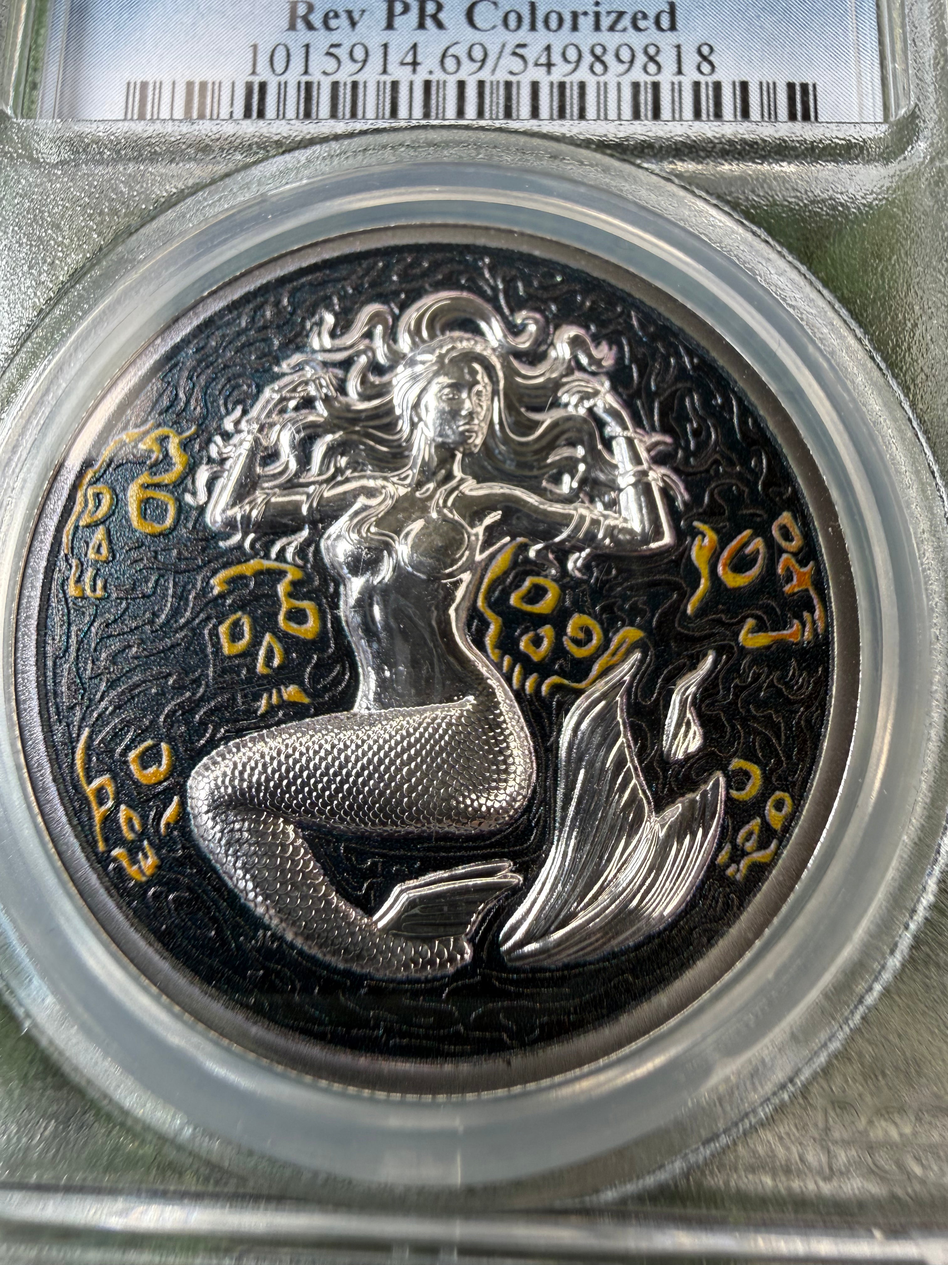 Niue Mermaid 2026 Black Sea 1 OZ .999 Fine Silver PCGS PR69
