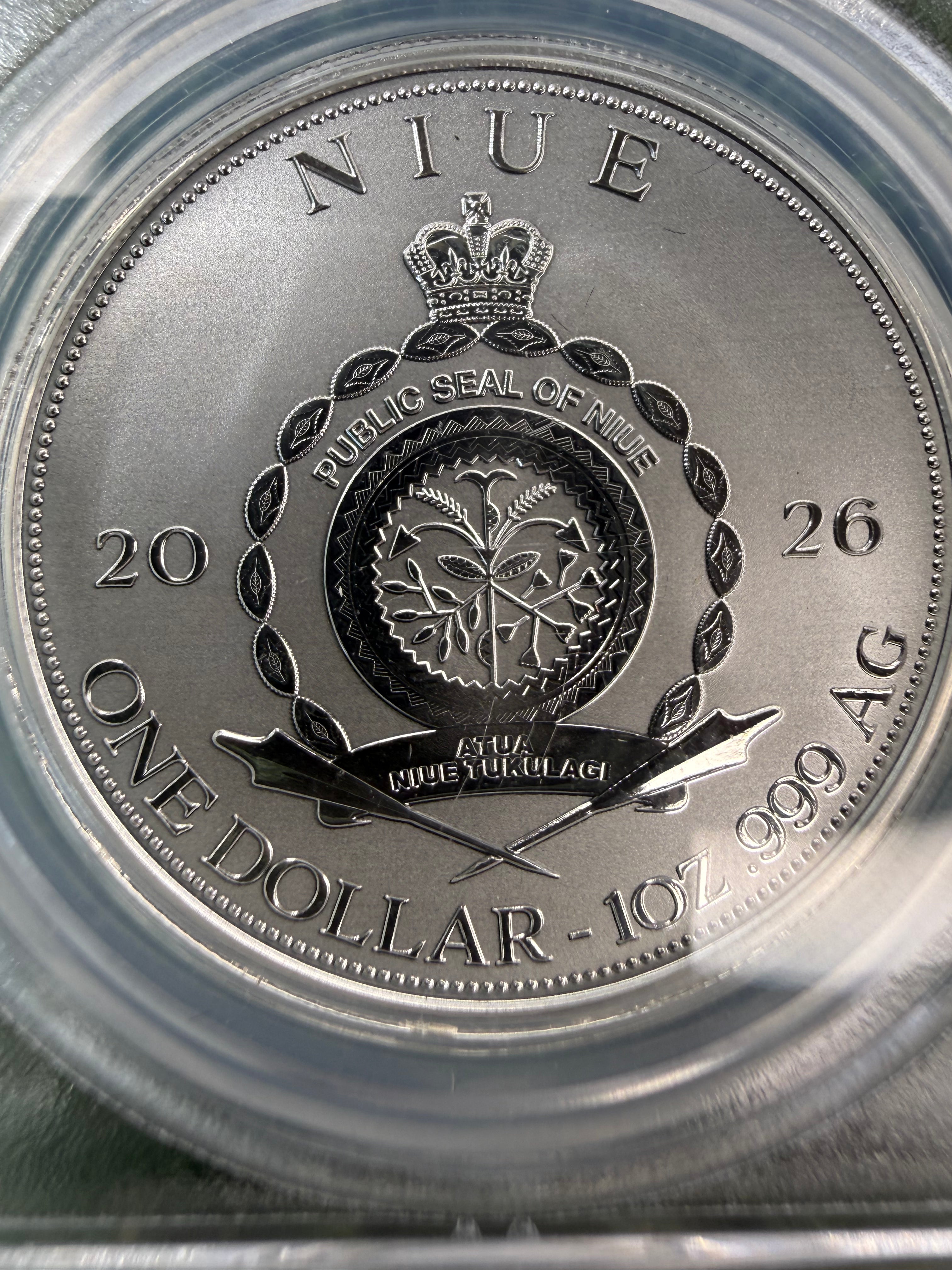 Niue Mermaid 2026 Black Sea 1 OZ .999 Fine Silver PCGS PR69