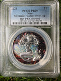 Niue Mermaid 2026 Galaxy Swirl 1 OZ .999 Fine Silver PCGS PR69