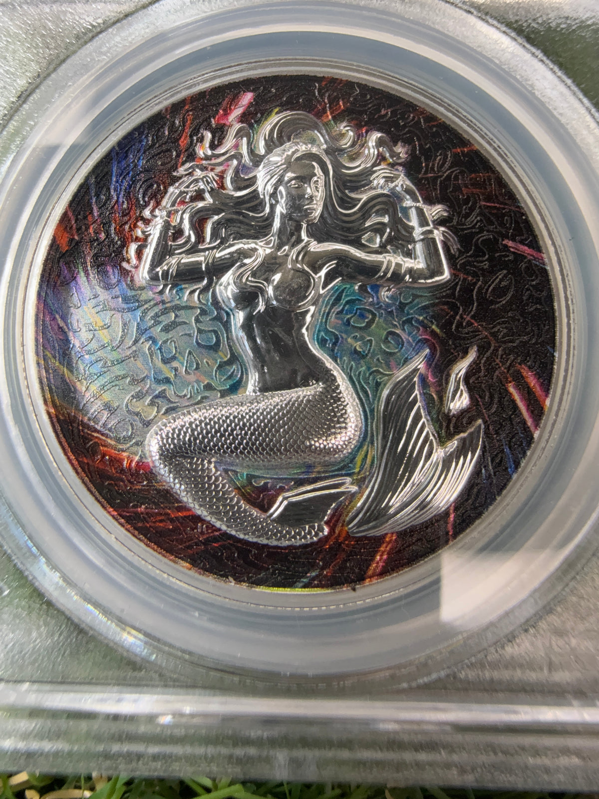 Niue Mermaid 2026 Galaxy Swirl 1 OZ .999 Fine Silver PCGS PR69