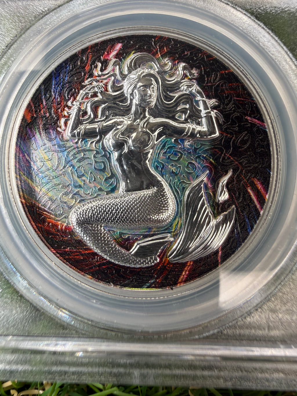 Niue Mermaid 2026 Galaxy Swirl 1 OZ .999 Fine Silver PCGS PR69