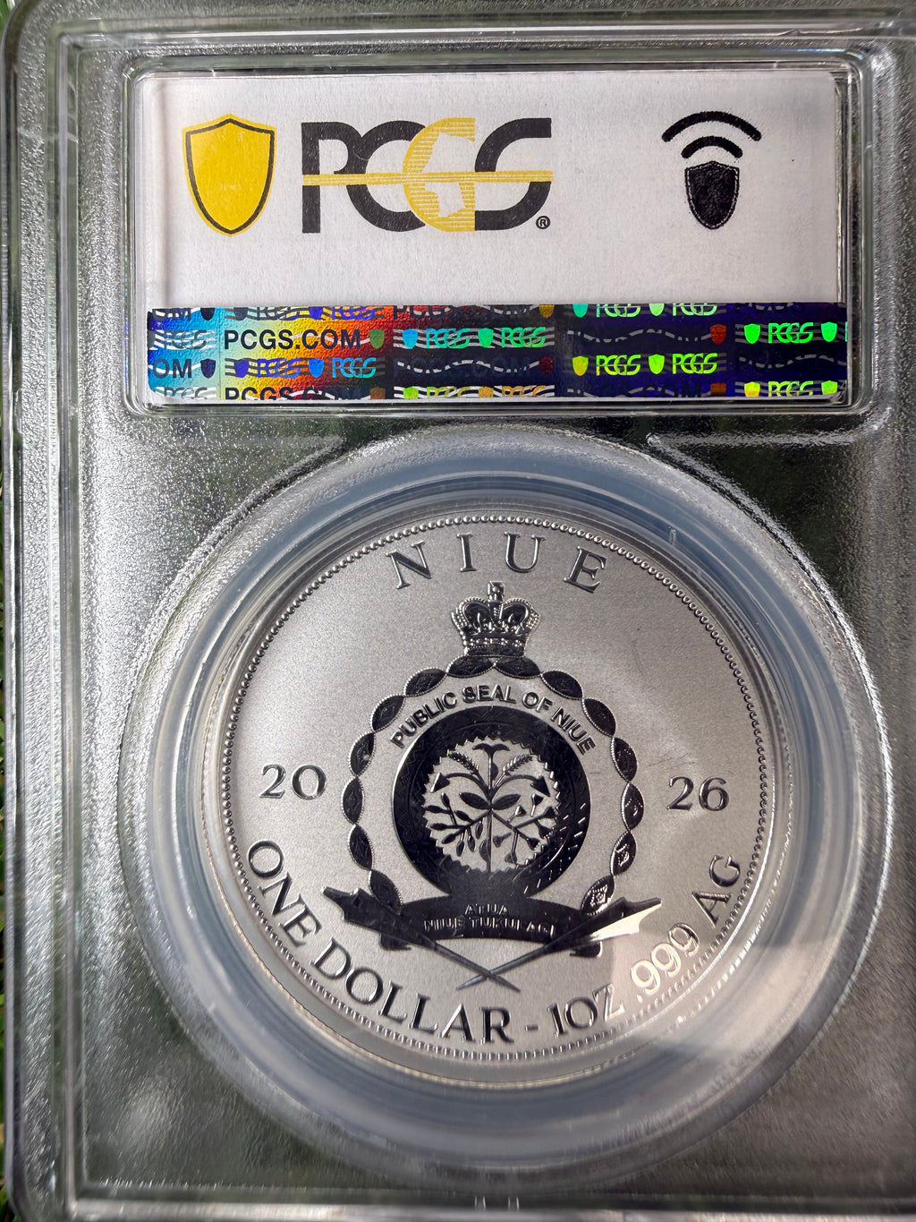 Niue Mermaid 2026 Yellow Hair Colourised 1 OZ .999 Fine Silver PCGS PR69