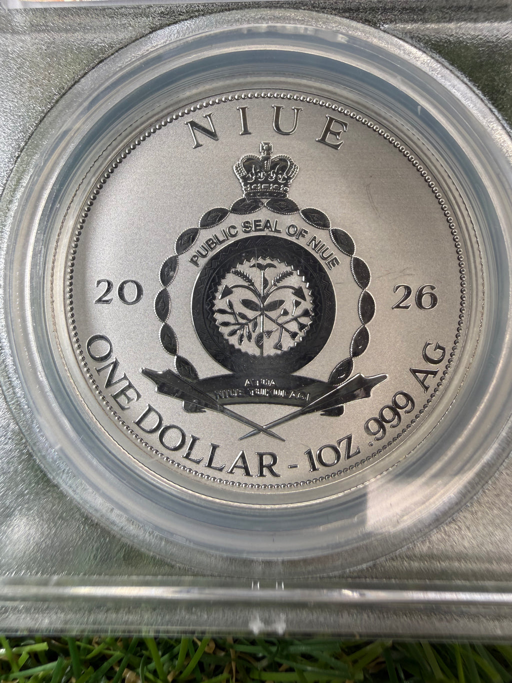 Niue Mermaid 2026 Yellow Hair Colourised 1 OZ .999 Fine Silver PCGS PR69