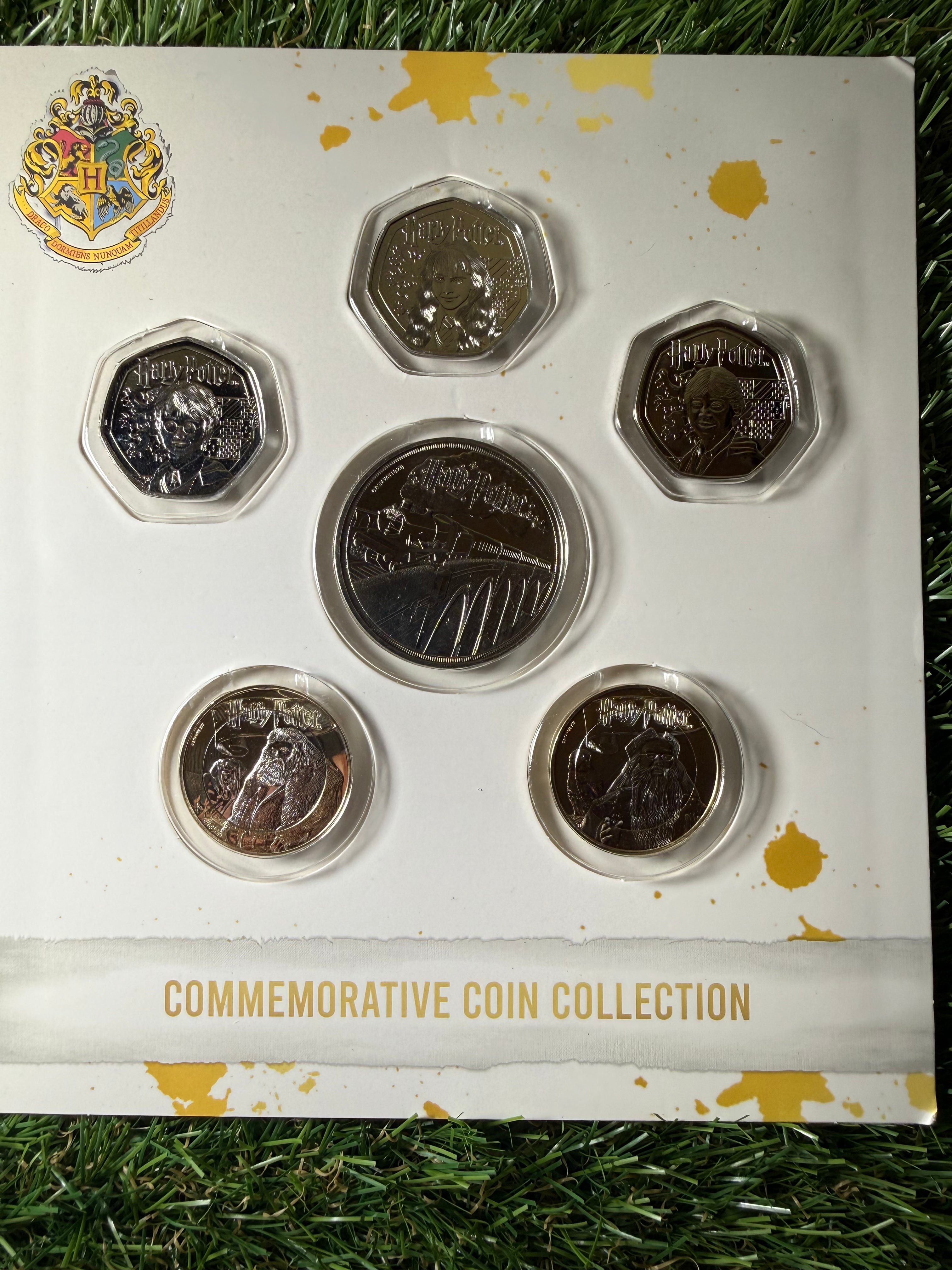Harry Potter Complete Commemorative BU Coin Collection 2024 in Carded Display Case