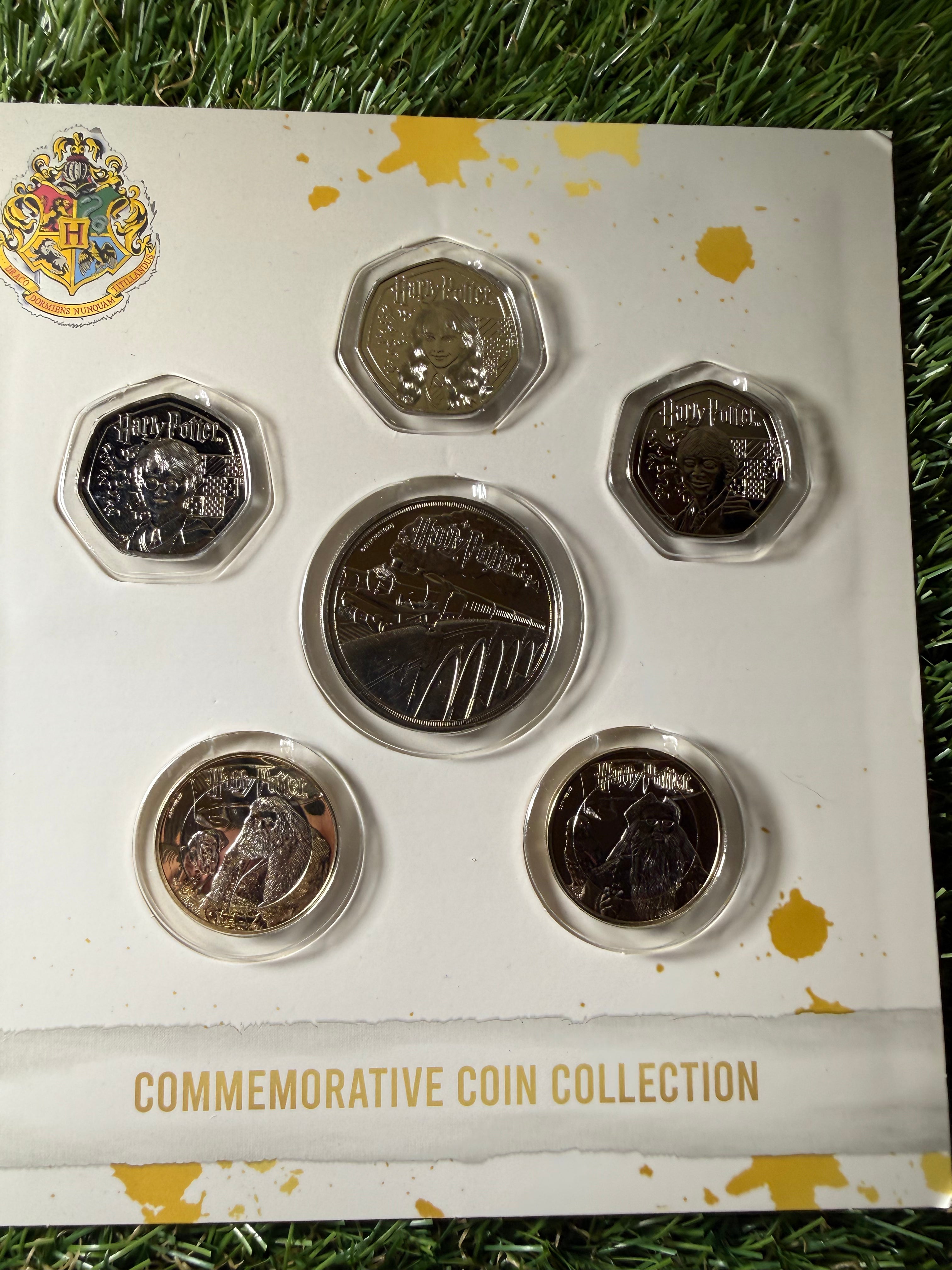 Harry Potter Complete Commemorative BU Coin Collection 2024 in Carded Display Case