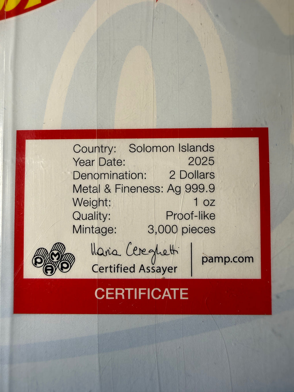 Hot Wheels 24/Seven 2025 1 oz $2 Special Shape Pure Silver Coin – Solomon Island