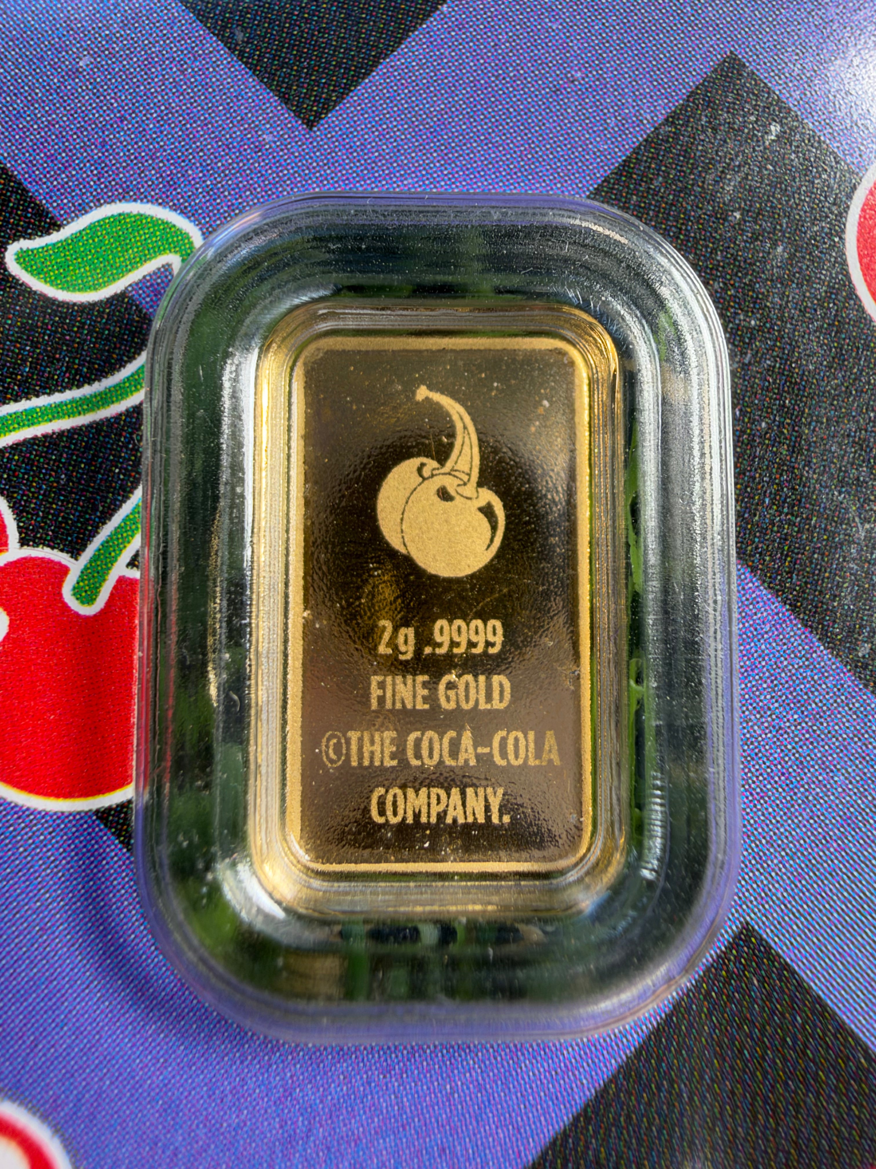Cherry Coke 2 Gram Fine Gold .9999 Bar Limited Edition 440 Mintage